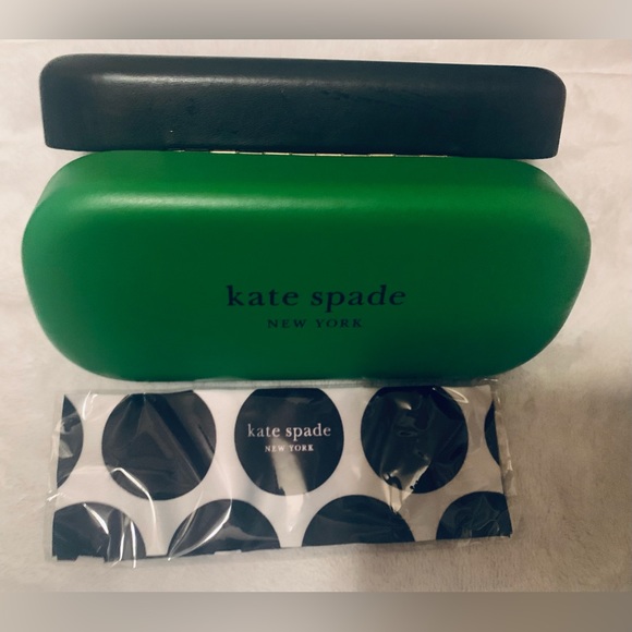 kate spade Other Kate Spade Sunglass Case Greenblack With Wipe